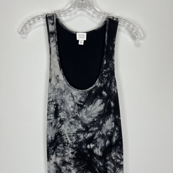 Evereve Peyton Jensen Womens Maya Gray Sleeveless Midi Dress Tie Dye size XS - Picture 5 of 15
